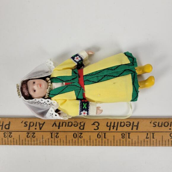 Danbury Mint Anita-Argentina Dolls 5" Yellow Children Of The World Collectables - Picture 12 of 12
